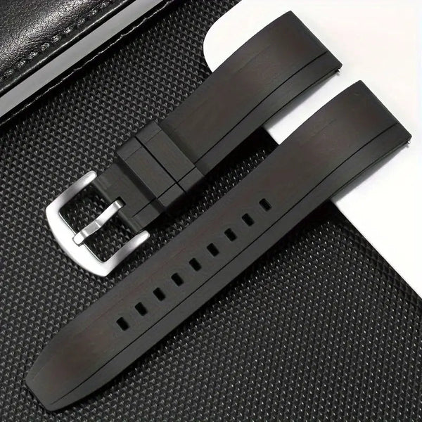 Silicone Strap Black Straps LOKDALE WATCHES 